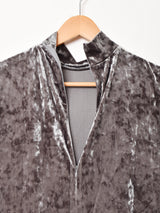 【2色展開】Meridian ハイネック ベロア ノースリーブワンピース