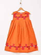 【4色展開】Emerald Motel ブロッキングデザイン ノースリーブワンピース