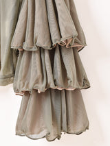 【4色展開】Meridian タートルネック フリルスリーブ シアーカットソー