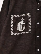 【2色展開】Backers グアテマラデザイン 刺繍 長袖シャツ