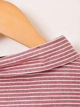 リメイク ラッフルスリーブ ストライプ 長袖シャツ