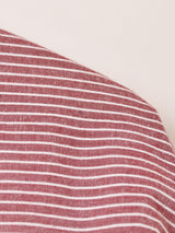 リメイク ラッフルスリーブ ストライプ 長袖シャツ