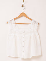 【2色展開】Meridian レース ノースリーブトップス