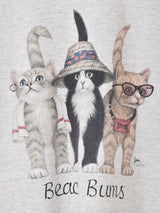 90's〜 猫 Bob Harrison プリントTシャツ