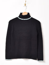 【5色展開】Meridian フリル タートルネック セーター