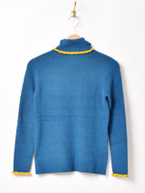 【5色展開】Meridian フリル タートルネック セーター