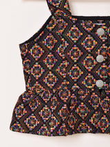 【2色展開】Emerald Motel カラフル刺繍 ビスチェ