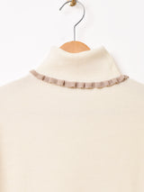 【5色展開】Meridian フリル タートルネック セーター