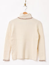 【5色展開】Meridian フリル タートルネック セーター