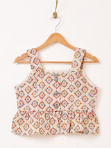 【2色展開】Emerald Motel カラフル刺繍 ビスチェ