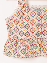 【2色展開】Emerald Motel カラフル刺繍 ビスチェ