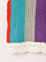 【2色展開】Elcamino カラフルストライプ クロシェ ビスチェ