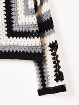 Elcamino ジクザグデザイン クロシェ カーディガン