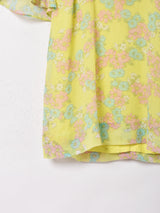 70's 花柄 半袖ブラウス