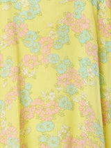 70's 花柄 半袖ブラウス