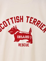 【2色展開】Backers フロッキープリント Tシャツ「SCOTTISH TERRIER」