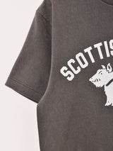 【2色展開】Backers フロッキープリント Tシャツ「SCOTTISH TERRIER」