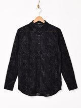 【3色展開】Meridian シアー 長袖ブラウス