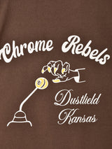 【2色展開】 プリントTシャツ「Chrome Rebels」