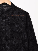 【3色展開】Meridian シアー 長袖ブラウス