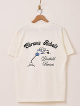 【2色展開】 プリントTシャツ「Chrome Rebels」
