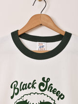 【2色展開】 プリント リンガーTシャツ「Black Sheep」