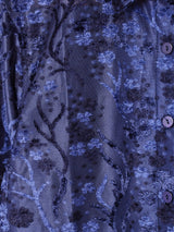 【3色展開】Meridian 織柄 長袖 シアーシャツ