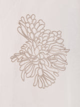 【2色展開】Emerald Motel 刺繍 オーガンジー 半袖ブラウス