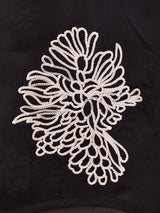 【2色展開】Emerald Motel 刺繍 オーガンジー 半袖ブラウス