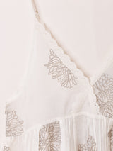 【2色展開】Emerald Motel 刺繍 オーガンジー キャミソールワンピース