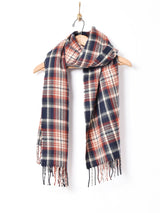 【15色展開】大判 チェック柄ストール