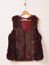 ミックス フェイクファーベスト