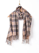 【15色展開】大判 チェック柄ストール