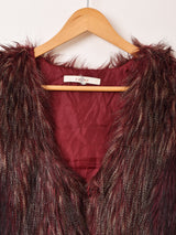 ミックス フェイクファーベスト