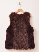 ミックス フェイクファーベスト