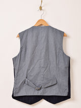 ストライプ柄 ダブルボタン ベスト