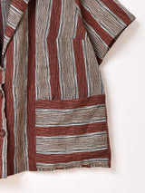 ストライプ 半袖 シャツジャケット