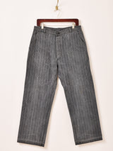 フランス製 ストライプ フレンチワークパンツ