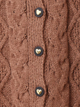 【2色展開】Meridian ケーブル編み パイピング カーディガン