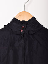 イタリア製 ラッフルカラー 長袖 ブラウス