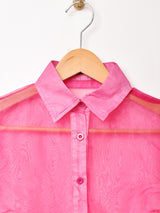 長袖 シアーシャツ