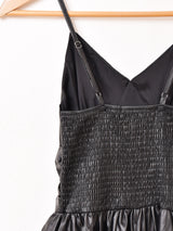 【2色展開】Meridian フェイクレザー キャミソールワンピース