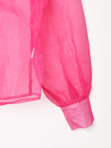 長袖 シアーシャツ