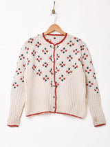 花刺繍 チロルカーディガン