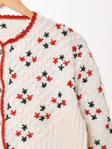 花刺繍 チロルカーディガン