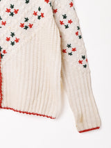 花刺繍 チロルカーディガン