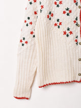 花刺繍 チロルカーディガン