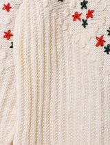 花刺繍 チロルカーディガン