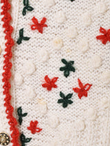 花刺繍 チロルカーディガン