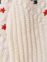 花刺繍 チロルカーディガン